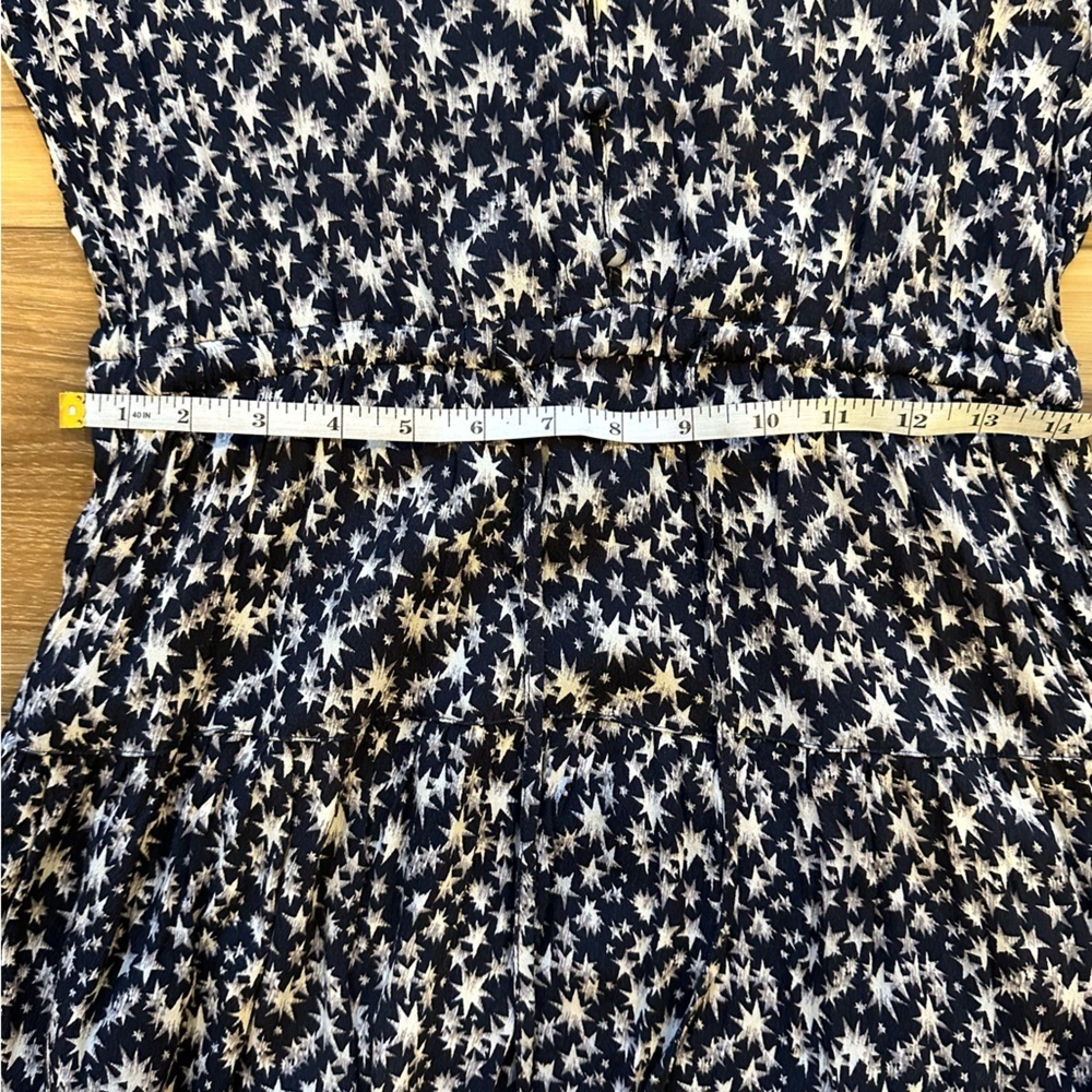 Rails Willa Navy Long Sleeve Mini dress Stellar Print Size Small EUC - Picture 7 of 9